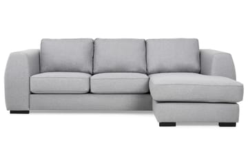 Optus 3-seters Vendbar L-formet Sjeselongsofa i Stoff - Lys grå - Møbler - Sofaer - Sofaer med sjeselong - 3 seters sofa med divan