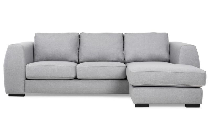 Optus 3-seters Vendbar L-formet Sjeselongsofa i Stoff - Lys grå - Møbler - Sofaer - Sofaer med sjeselong - 3 seters sofa med divan