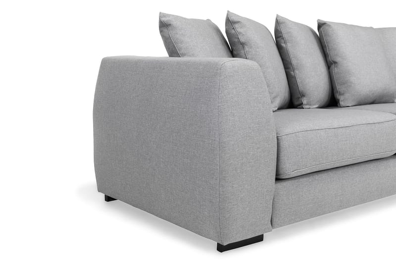 Optus 4-seters Høyrevendt L-formet Sjeselongsofa i Stoff inkl. Pynteputer - Lys grå - Møbler - Sofaer - Sofaer med sjeselong - 3 seters sofa med divan