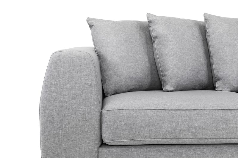 Optus 4-seters Høyrevendt L-formet Sjeselongsofa i Stoff inkl. Pynteputer - Lys grå - Møbler - Sofaer - Sofaer med sjeselong - 3 seters sofa med divan
