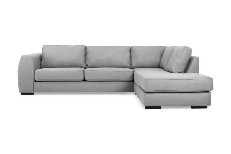 Optus 4-seters Høyrevendt L-formet Sjeselongsofa i Stoff - Lys grå - Møbler - Sofaer - Sofaer med sjeselong - 3 seters sofa med divan