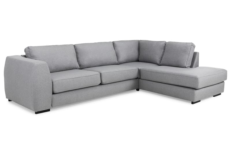 Optus 4-seters Høyrevendt L-formet Sjeselongsofa i Stoff - Lys grå - Møbler - Sofaer - Sofaer med sjeselong - 3 seters sofa med divan