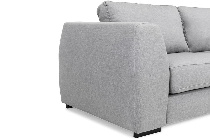 Optus 4-seters Høyrevendt L-formet Sjeselongsofa i Stoff - Lys grå - Møbler - Sofaer - Sofaer med sjeselong - 3 seters sofa med divan