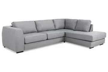Optus 4-seters Høyrevendt L-formet Sjeselongsofa i Stoff - Lys grå - Møbler - Sofaer - Sofaer med sjeselong - 3 seters sofa med divan