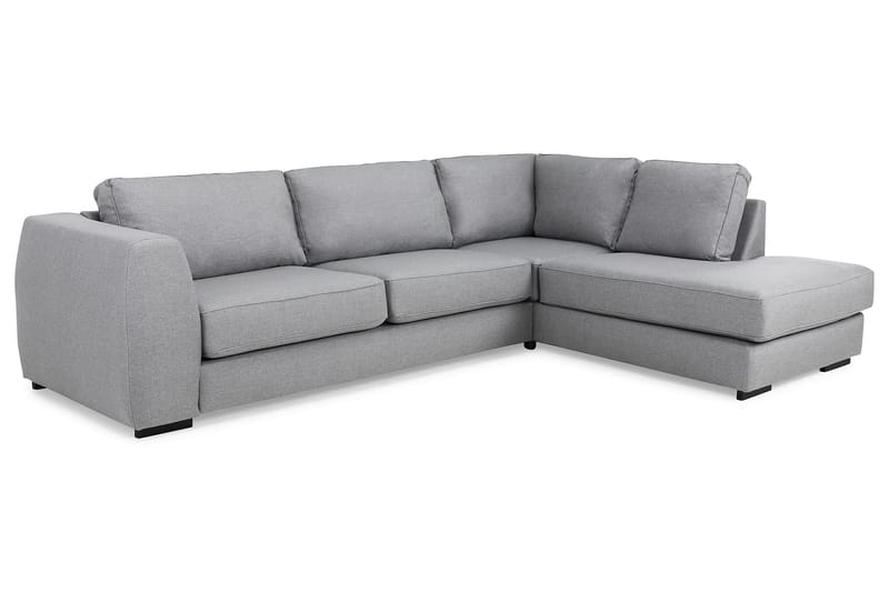 Optus 4-seters Høyrevendt L-formet Sjeselongsofa i Stoff - Lys grå - Møbler - Sofaer - Sofaer med sjeselong - 3 seters sofa med divan