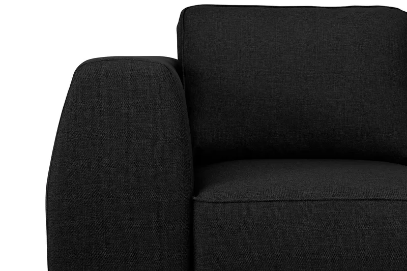 Optus 4-seters Høyrevendt L-formet Sjeselongsofa i Stoff - Svart - Møbler - Sofaer - Sofaer med sjeselong - 3 seters sofa med divan