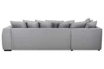 Optus 4-seters Venstrevendt L-formet Sjeselongsofa i Stoff inkl. Pynteputer - Lys grå - Møbler - Sofaer - Sofaer med sjeselong - 3 seters sofa med divan