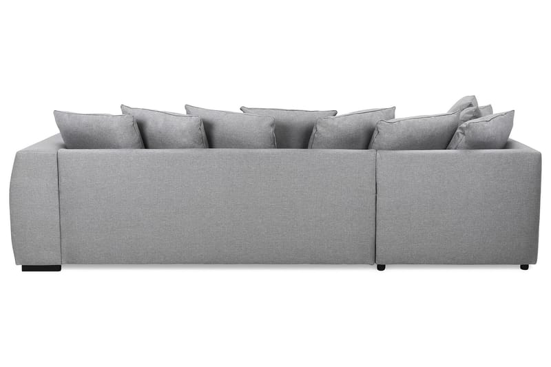 Optus 4-seters Venstrevendt L-formet Sjeselongsofa i Stoff inkl. Pynteputer - Lys grå - Møbler - Sofaer - Sofaer med sjeselong - 3 seters sofa med divan