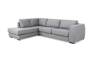 Optus 4-seters Venstrevendt L-formet Sjeselongsofa i Stoff - Lys grå - Møbler - Sofaer - Sofaer med sjeselong - 3 seters sofa med divan