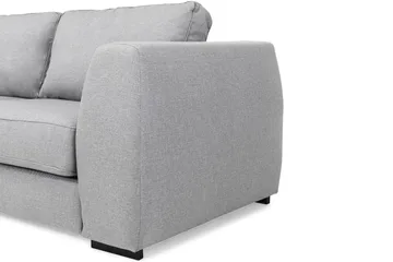 Optus 4-seters Venstrevendt L-formet Sjeselongsofa i Stoff - Lys grå - Møbler - Sofaer - Sofaer med sjeselong - 3 seters sofa med divan