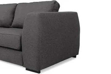 Optus 4-seters Venstrevendt L-formet Sjeselongsofa i Stoff - Mørk grå - Møbler - Sofaer - Sofaer med sjeselong - 3 seters sofa med divan