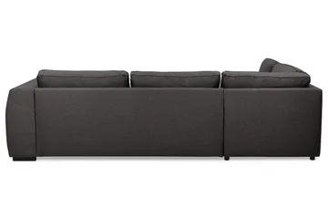 Optus 4-seters Venstrevendt L-formet Sjeselongsofa i Stoff - Mørk grå - Møbler - Sofaer - Sofaer med sjeselong - 3 seters sofa med divan