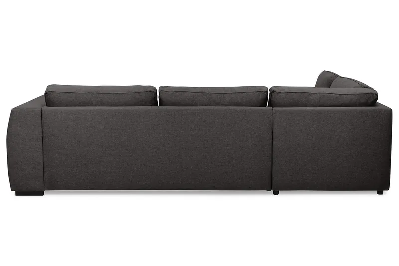 Optus 4-seters Venstrevendt L-formet Sjeselongsofa i Stoff - Mørk grå - Møbler - Sofaer - Sofaer med sjeselong - 3 seters sofa med divan