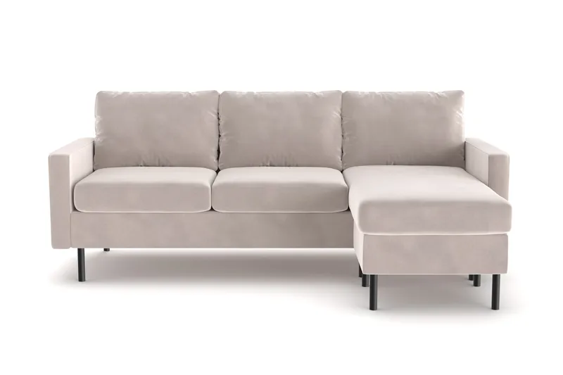 Peppe 3-seters Vendbar L-formet Divansofa i Manchester, Beige
