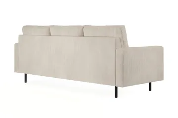 Peppe 3-seters Vendbar L-formet Divansofa i Manchester - Beige - Møbler - Sofaer - Sofaer med sjeselong - 3 seters sofa med divan