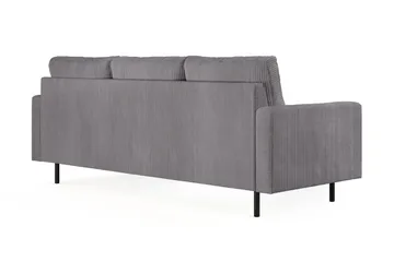 Peppe 3-seters Vendbar L-formet Divansofa i Manchester - Mørk grå - Møbler - Sofaer - Sofaer med sjeselong - 3 seters sofa med divan