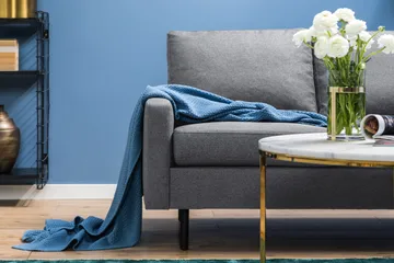 Peppe 3-seters Vendbar L-formet Divansofa i Stoff - Lys grå - Møbler - Sofaer - Sofaer med sjeselong - 3 seters sofa med divan