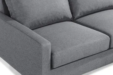 Peppe 3-seters Vendbar L-formet Divansofa i Stoff - Lys grå - Møbler - Sofaer - Sofaer med sjeselong - 3 seters sofa med divan