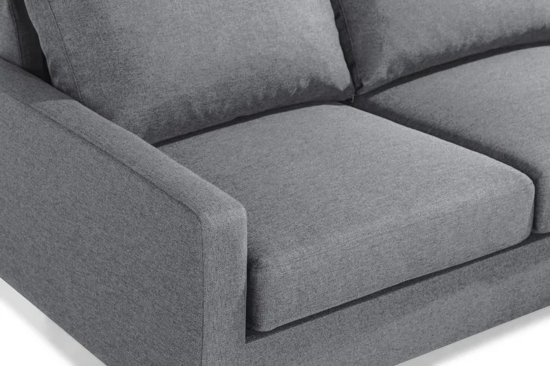 Peppe 3-seters Vendbar L-formet Divansofa i Stoff - Lys grå - Møbler - Sofaer - Sofaer med sjeselong - 3 seters sofa med divan