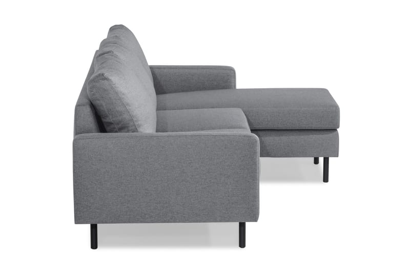 Peppe 3-seters Vendbar L-formet Divansofa i Stoff - Lys grå - Møbler - Sofaer - Sofaer med sjeselong - 3 seters sofa med divan