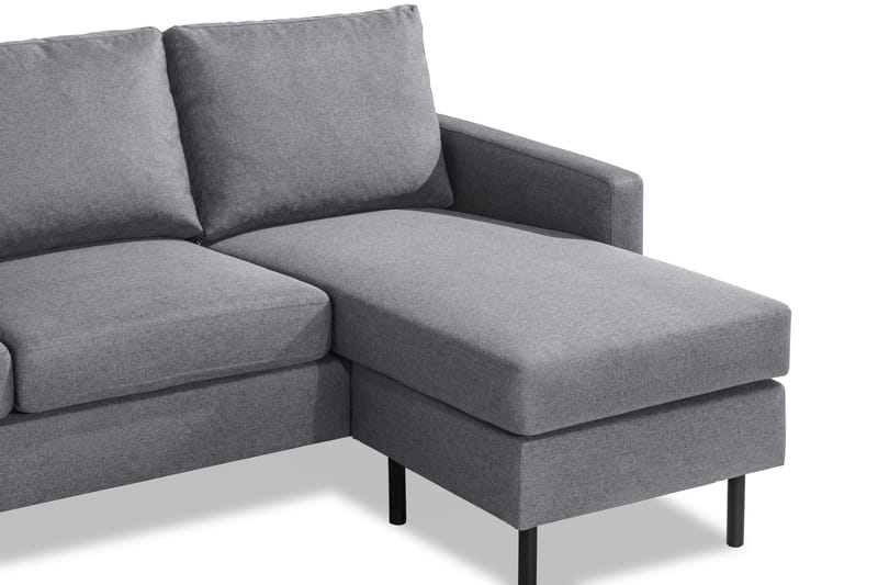 Peppe 3-seters Vendbar L-formet Divansofa i Stoff - Lys grå - Møbler - Sofaer - Sofaer med sjeselong - 3 seters sofa med divan