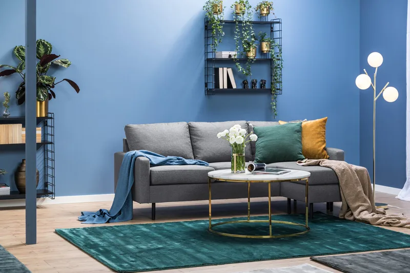 Peppe 3-seters Vendbar L-formet Divansofa i Stoff - Lys grå - Møbler - Sofaer - Sofaer med sjeselong - 3 seters sofa med divan