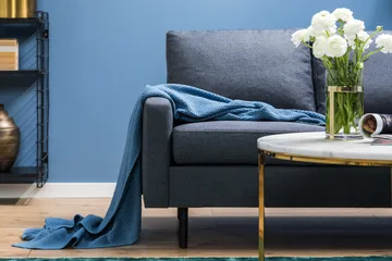 Peppe 3-seters Vendbar L-formet Divansofa i Stoff - Mørk grå - Møbler - Sofaer - Sofaer med sjeselong - 3 seters sofa med divan