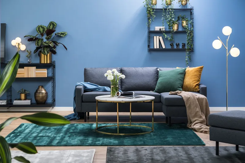 Peppe 3-seters Vendbar L-formet Divansofa i Stoff - Mørk grå - Møbler - Sofaer - Sofaer med sjeselong - 3 seters sofa med divan