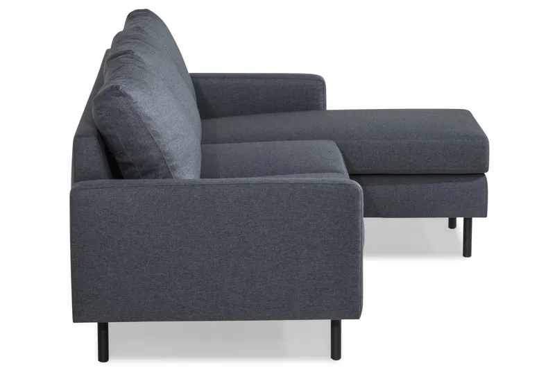 Peppe 3-seters Vendbar L-formet Divansofa i Stoff - Mørk grå - Møbler - Sofaer - Sofaer med sjeselong - 3 seters sofa med divan