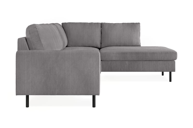Peppe 4-seters Høyrevendt L-formet Sjeselongsofa i Manchester - Mørk grå - Møbler - Sofaer - Sofaer med sjeselong - 4 seters sofa med divan