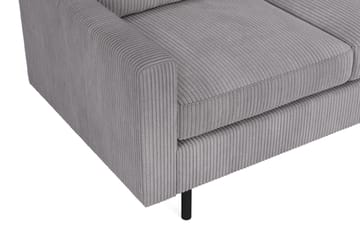 Peppe 4-seters Høyrevendt L-formet Sjeselongsofa i Manchester - Mørk grå - Møbler - Sofaer - Sofaer med sjeselong - 4 seters sofa med divan