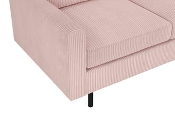 Peppe 4-seters Høyrevendt L-formet Sjeselongsofa i Manchester - Rosa - Møbler - Sofaer - Sofaer med sjeselong - 4 seters sofa med divan