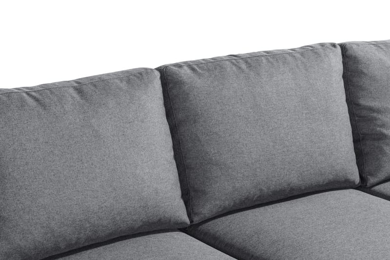 Peppe 4-seters Høyrevendt L-formet Sjeselongsofa i Stoff - Lys grå - Møbler - Sofaer - Sofaer med sjeselong - 4 seters sofa med divan