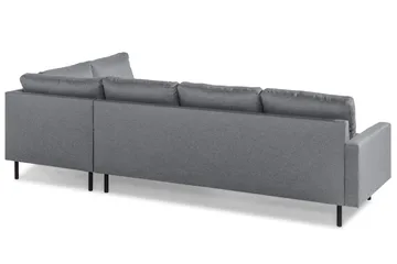 Peppe 4-seters Høyrevendt L-formet Sjeselongsofa i Stoff - Lys grå - Møbler - Sofaer - Sofaer med sjeselong - 4 seters sofa med divan