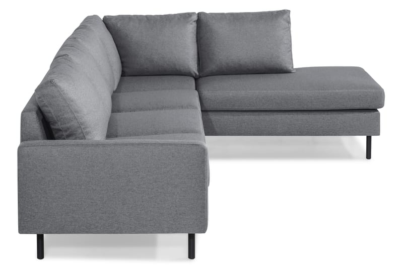 Peppe 4-seters Høyrevendt L-formet Sjeselongsofa i Stoff - Lys grå - Møbler - Sofaer - Sofaer med sjeselong - 4 seters sofa med divan