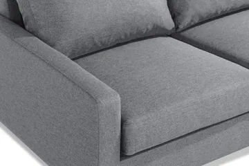 Peppe 4-seters Høyrevendt L-formet Sjeselongsofa i Stoff - Lys grå - Møbler - Sofaer - Sofaer med sjeselong - 4 seters sofa med divan