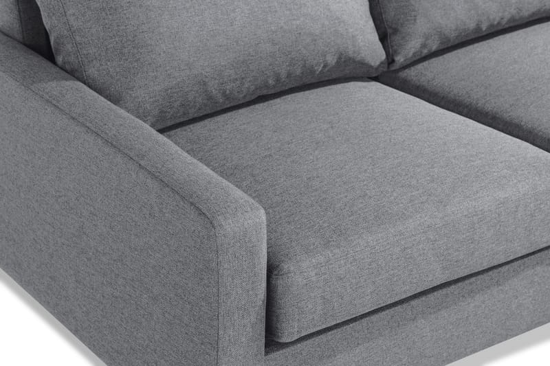 Peppe 4-seters Høyrevendt L-formet Sjeselongsofa i Stoff - Lys grå - Møbler - Sofaer - Sofaer med sjeselong - 4 seters sofa med divan