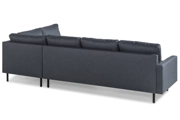 Peppe 4-seters Høyrevendt L-formet Sjeselongsofa i Stoff - Mørk grå - Møbler - Sofaer - Sofaer med sjeselong - 4 seters sofa med divan