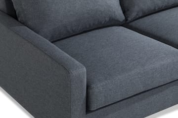 Peppe 4-seters Høyrevendt L-formet Sjeselongsofa i Stoff - Mørk grå - Møbler - Sofaer - Sofaer med sjeselong - 4 seters sofa med divan