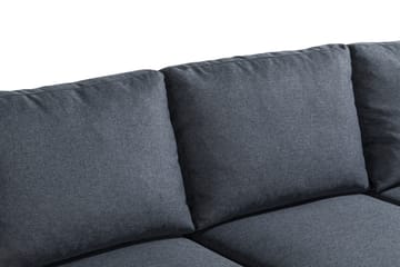 Peppe 4-seters Høyrevendt L-formet Sjeselongsofa i Stoff - Mørk grå - Møbler - Sofaer - Sofaer med sjeselong - 4 seters sofa med divan