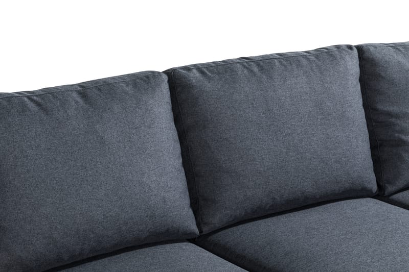 Peppe 4-seters Høyrevendt L-formet Sjeselongsofa i Stoff - Mørk grå - Møbler - Sofaer - Sofaer med sjeselong - 4 seters sofa med divan
