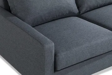 Peppe 4-seters Høyrevendt L-formet Sjeselongsofa i Stoff - Mørk grå - Møbler - Sofaer - Sofaer med sjeselong - 4 seters sofa med divan