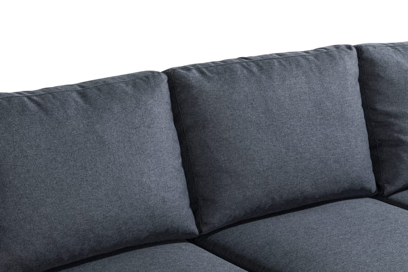 Peppe 4-seters Høyrevendt L-formet Sjeselongsofa i Stoff - Mørk grå - Møbler - Sofaer - Sofaer med sjeselong - 4 seters sofa med divan