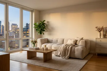 Puffy 3-seters boblete sofa med divan høyre - Beige - Møbler - Sofaer - Sofaer med sjeselong - 3 seters sofa med divan