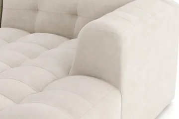 Puffy 3-seters boblete sofa med divan høyre - Beige - Møbler - Sofaer - Sofaer med sjeselong - 3 seters sofa med divan