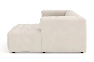 Puffy 3-seters boblete sofa med divan høyre - Beige - Møbler - Sofaer - Sofaer med sjeselong - 3 seters sofa med divan
