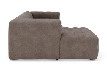 Puffy 3-seters boblete sofa med divan venstre - Brun - Møbler - Sofaer - Sofaer med sjeselong - 3 seters sofa med divan