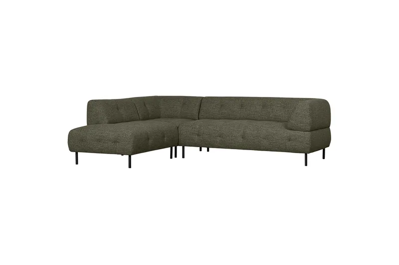 Ranta Sofa med Sjeselong 3-seter, Grønnmelange