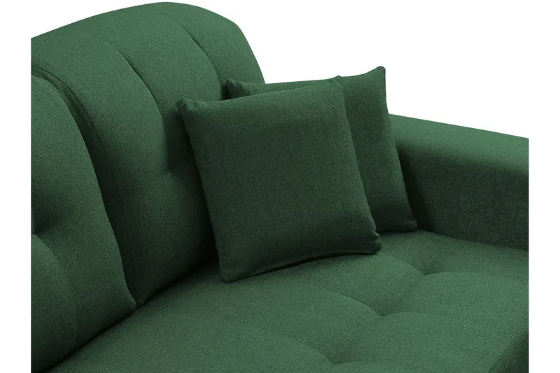 Rapale 3-seters Sofa med Divan Høyre med Puter - Fløyel/Gul - Møbler - Sofaer - Sofaer med sjeselong - 3 seters sofa med divan
