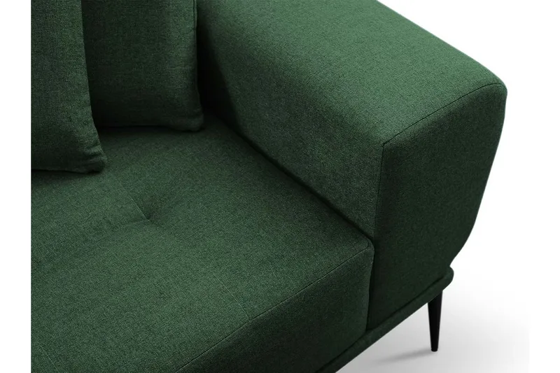 Rapale 3-seters Sofa med Divan Venstre med Puter - Grønn - Møbler - Sofaer - Sofaer med sjeselong - 3 seters sofa med divan